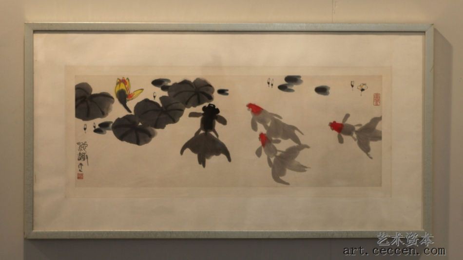吴作人作品展 《池趣》